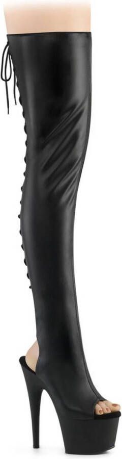 Pleaser ADORE-3017 Plateau Overknee Laarzen 35 Shoes Zwart