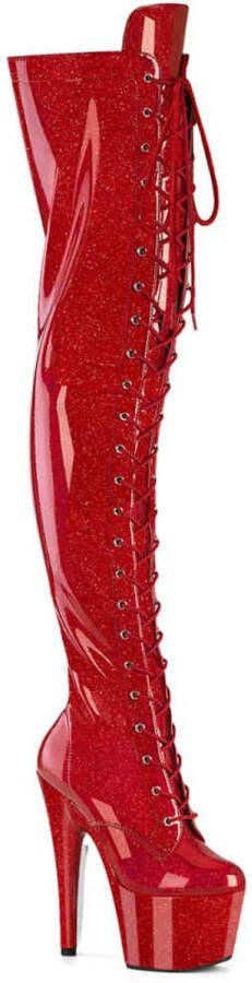 Pleaser ADORE-3020GP Plateau Laarzen 45 Shoes Rood