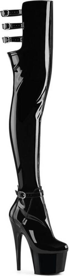 Pleaser ADORE-3055 Plateau Overknee Laarzen 37 Shoes Zwart