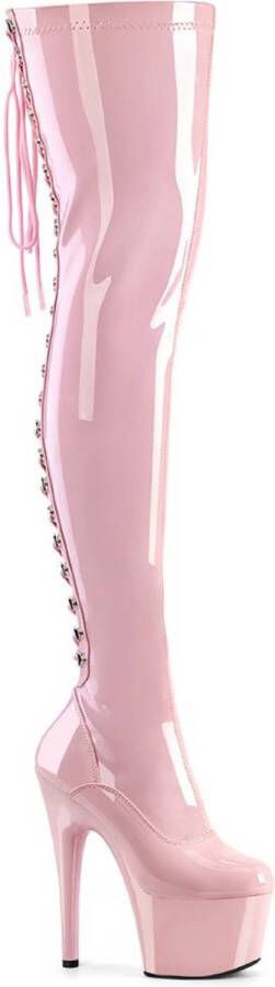 pleaser ADORE-3063 Plateau Overknee Laarzen 36 Shoes Roze