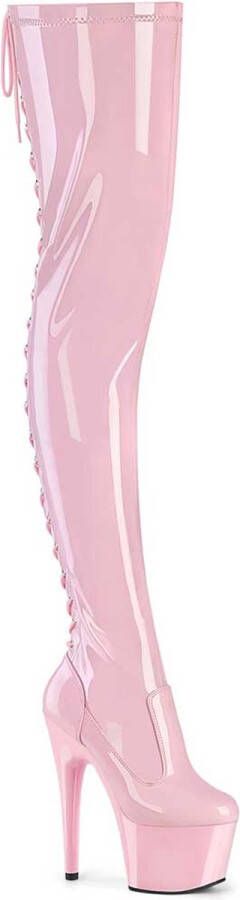 Pleaser ADORE-3850 Plateau Overknee Laarzen 37 Shoes Pastelroze