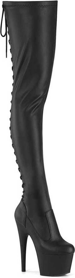 pleaser ADORE-3850 Plateau Overknee Laarzen 42 Shoes Zwart