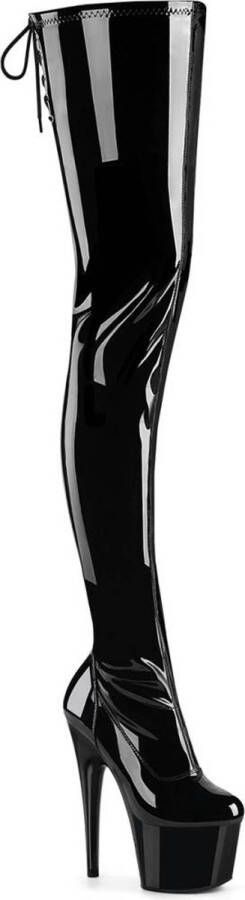 Pleaser ADORE-4000SLT Plateau Overknee Laarzen 36 Shoes Zwart