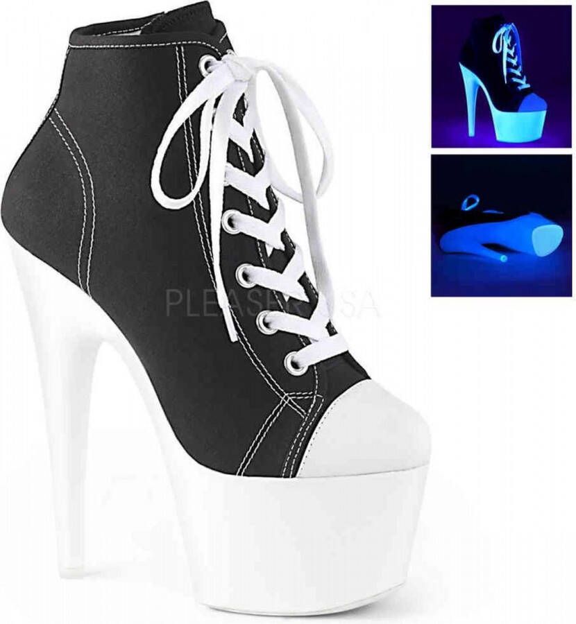 Pleaser ADORE-700SK-02 = ) 7 Heel 2 3 4 PF Sneaker Side Zip