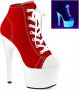 Pleaser ADORE-700SK-02 = ) 7 Heel 2 3 4 PF Sneaker Side Zip - Thumbnail 1