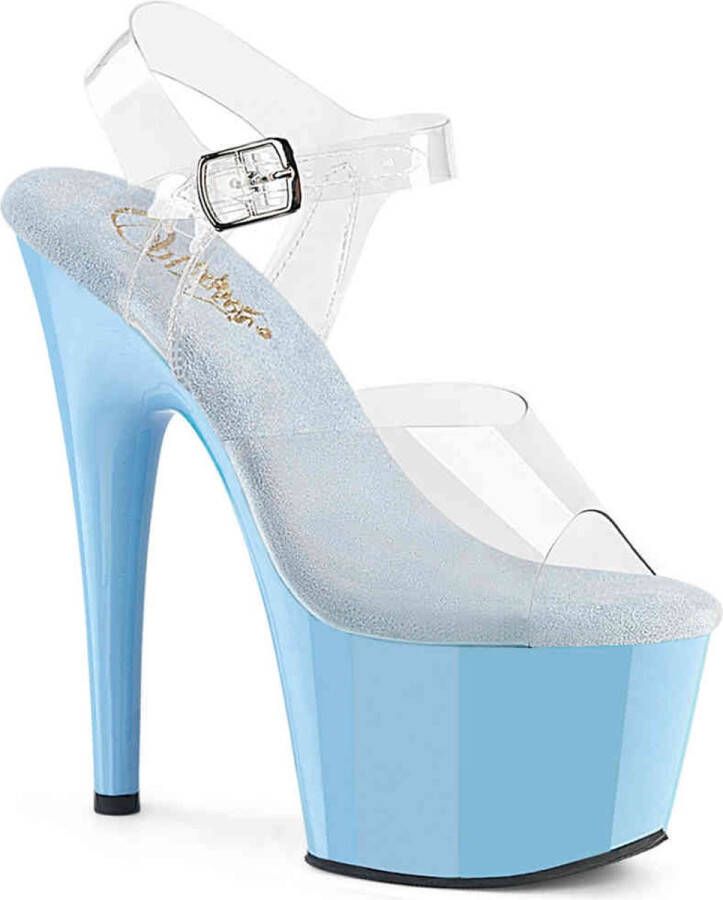 Pleaser ADORE-708 Sandaal met enkelband 40 Shoes Transparant Blauw