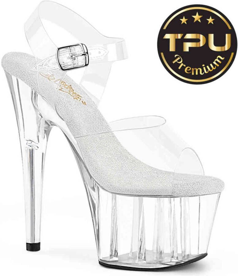 Pleaser ADORE-708PREM Sandaal met enkelband 36 Shoes Transparant