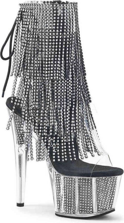 pleaser ADORE1017SRS Platform Boots Pole dance shoes Paaldans schoenen 38 Shoes Zilverkleurig