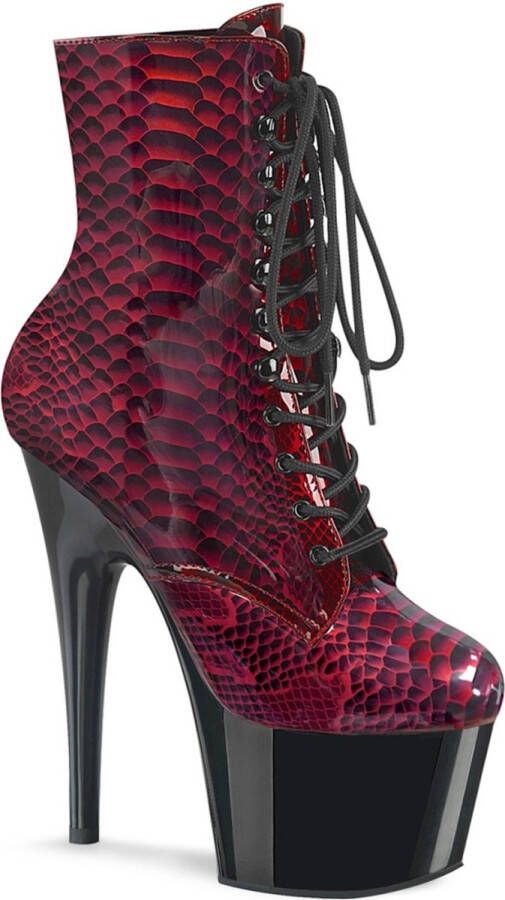 Pleaser ADORE-1020SP Plateau Laarzen Paaldans schoenen Paaldans schoenen 35 Shoes Rood Zwart