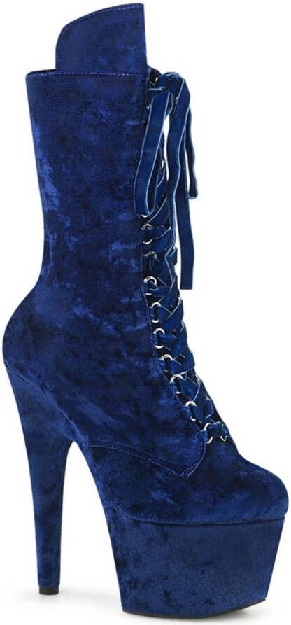 pleaser ADORE1045VEL Plateau Laarzen Paaldans schoenen 35 Shoes Blauw