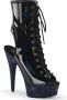 Pleaser Plateau Laarzen 40 Shoes BEJEWELED 1016 6 Zwart - Thumbnail 2