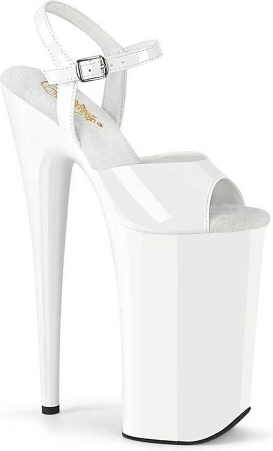 Pleaser BEYOND-009 Sandaal met enkelband Paaldans schoenen 35 Shoes Wit