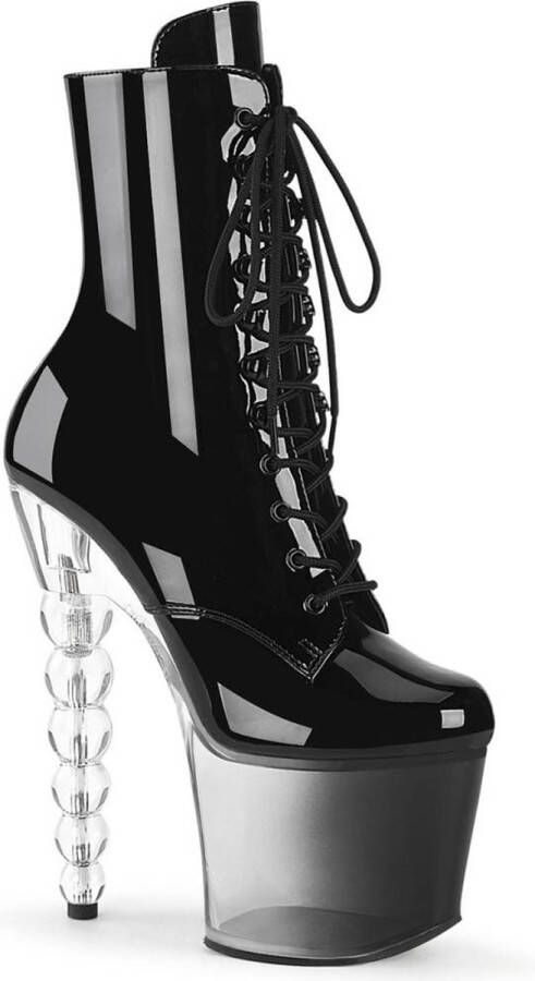 Pleaser BLISS-1020BC Plateau Laarzen Paaldans schoenen 39 Shoes Zwart Transparant