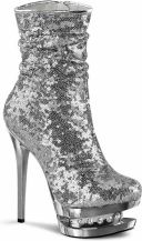 Pleaser BLONDIE-R-1009 Plateau Laarzen Paaldans schoenen Paaldans schoenen 36 Shoes Zilverkleurig