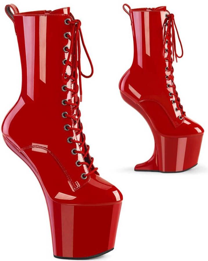 Pleaser CRAZE-1040 Plateau Laarzen Paaldans schoenen 36 Shoes Rood