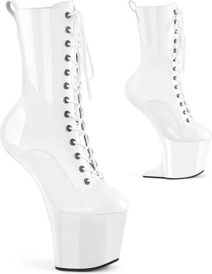 Pleaser CRAZE-1040 Plateau Laarzen Paaldans schoenen 37 Shoes Wit