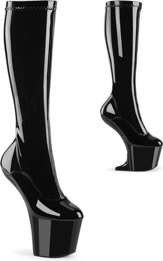 Pleaser CRAZE-2000 Plateau Laarzen 36 Shoes Zwart