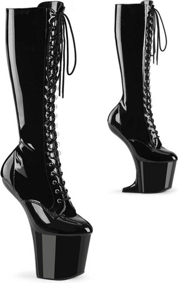 Pleaser CRAZE-2023 Plateau Overknee Laarzen 42 Shoes Zwart