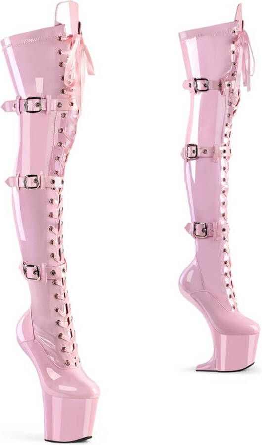 Pleaser CRAZE-3028 Plateau Overknee Laarzen 36 Shoes Roze - Foto 1