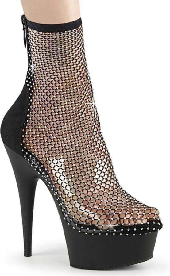 Pleaser DELIGHT-1009 Plateau Laarzen Paaldans schoenen 37 Shoes Zwart