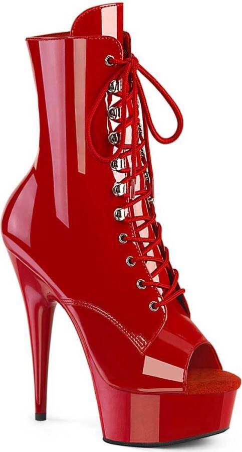 pleaser DELIGHT-1021 Plateau Laarzen 36 Shoes Rood