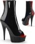 Pleaser = | DELIGHT 1025 | 6 Heel 1 3 4 PF Peep Toe Corset Style Ankle Boot Side Zip - Thumbnail 1