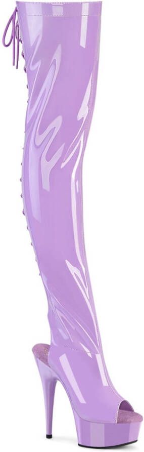 Pleaser DELIGHT-3017 Plateau overknee Laarzen 36 Shoes Paars