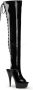 Pleaser Plateau overknee Laarzen 39 Shoes DELIGHT 3017 Zwart - Thumbnail 2