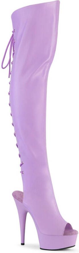 Pleaser DELIGHT-3019 Plateau Laarzen 35 Shoes Paars
