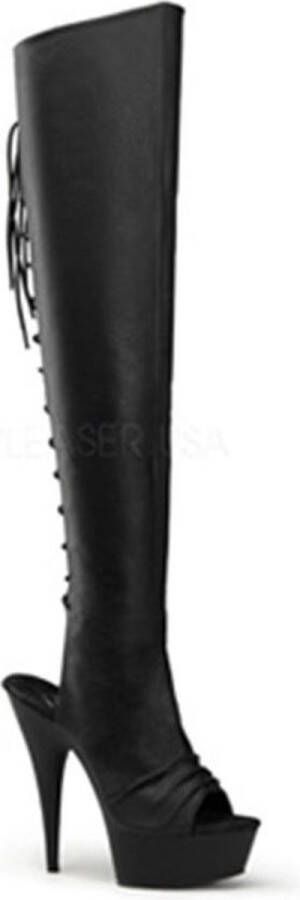 Pleaser DELIGHT-3019 Plateau Laarzen 39 Shoes Zwart
