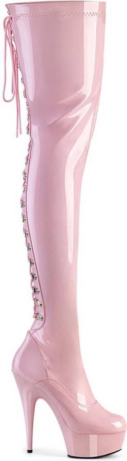 pleaser DELIGHT-3063 Plateau overknee Laarzen 35 Shoes Roze