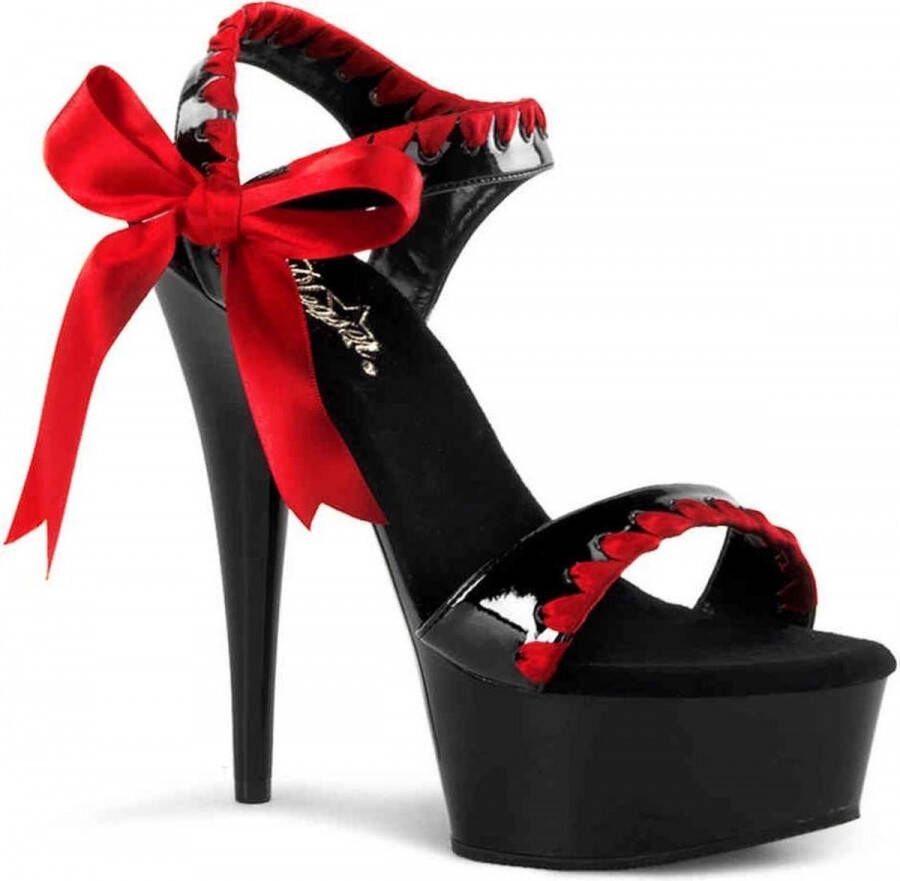 Pleaser Delight 615 black red 5 = ) Funtasma