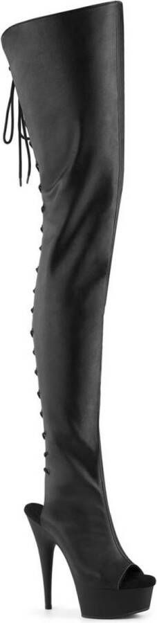 pleaser DELIGHT4019 Platform overknee Boots 35 Shoes Zwart