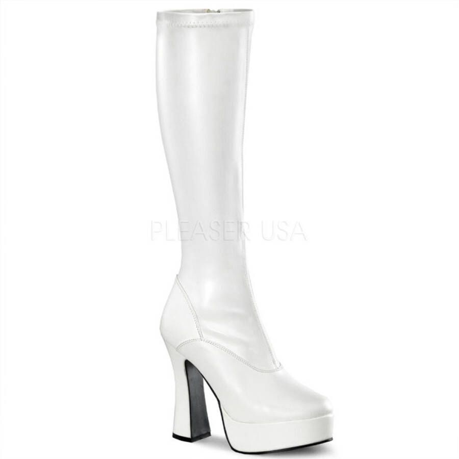 Pleaser ELECTRA-2000Z Kniehoge laarzen 47 Shoes Wit
