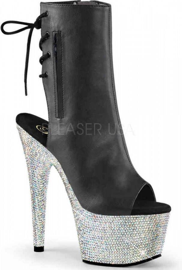 Pleaser BEJEWELED-1018DM-7 Plateau Laarzen Paaldans schoenen Paaldans schoenen 35 Shoes Zwart