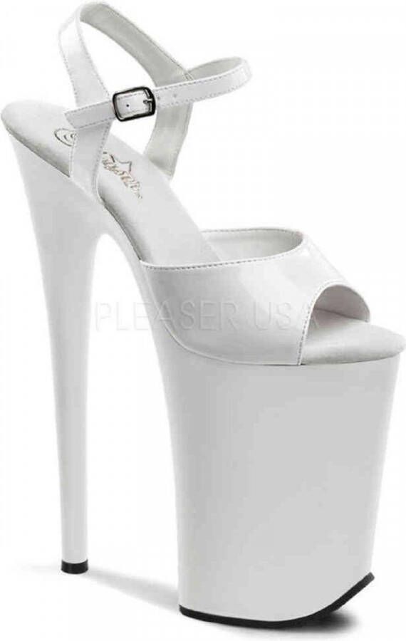 Pleaser INFINITY-909 Sandaal met enkelband Paaldans schoenen Paaldans schoenen 39 Shoes Wit