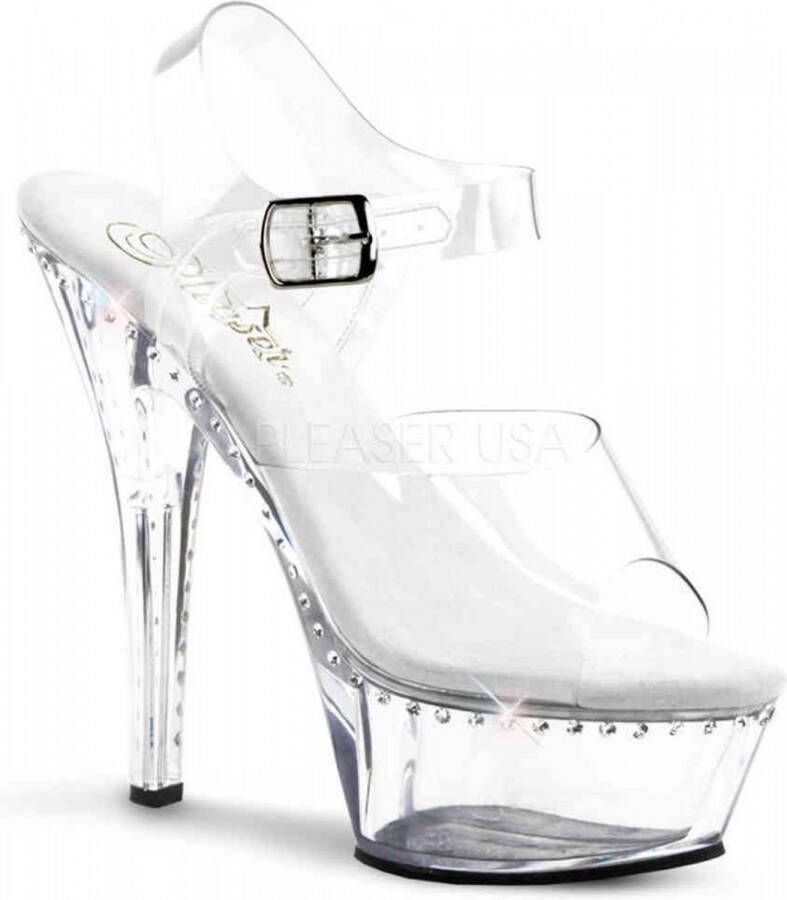 Pleaser KISS-208LS Sandaal met enkelband Paaldans schoenen Paaldans schoenen 40 Shoes Zwart