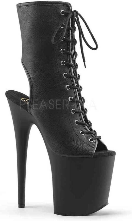 Pleaser FLAMINGO-1016 Plateau Laarzen Paaldans schoenen Paaldans schoenen 44 Shoes Zwart