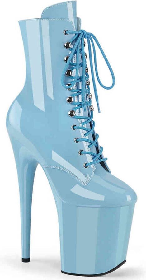 pleaser FLAMINGO-1020 Plateau Laarzen Paaldans schoenen 35 Shoes Pastelblauw