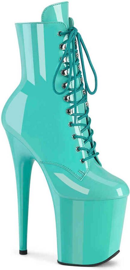 pleaser FLAMINGO-1020 Plateau Laarzen Paaldans schoenen 37 Shoes Turquoise