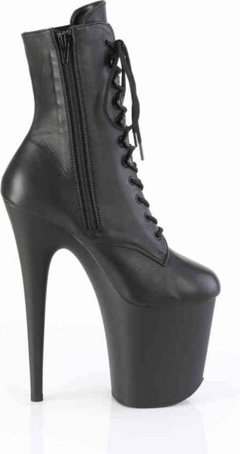Pleaser FLAMINGO-1020 Plateau Laarzen Paaldans schoenen 45 Shoes Zwart