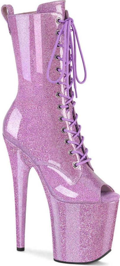 Pleaser FLAMINGO-1041GP Plateau Laarzen Paaldans schoenen 35 Shoes Lila