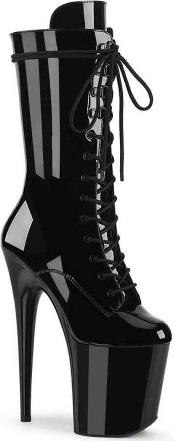 pleaser FLAMINGO-1050 Plateau Laarzen Paaldans schoenen 45 Shoes Zwart