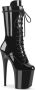 Pleaser FLAMINGO-1050 Plateau Laarzen Paaldans schoenen 45 Shoes Zwart - Thumbnail 1