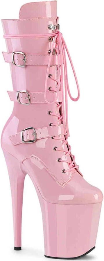 Pleaser FLAMINGO-1053 Plateau Laarzen Paaldans schoenen 38 Shoes Roze