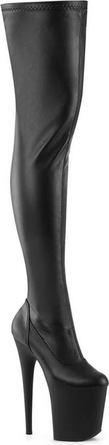 Pleaser FLAMINGO-3000 Plateau Overknee Laarzen 42 Shoes Zwart