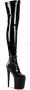 Pleaser FLAMINGO-3000 Plateau Overknee Laarzen Paaldans schoenen 45 Shoes Zwart - Thumbnail 2