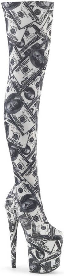 Pleaser Plateau Overknee Laarzen 42 shoes FLAMINGO 3000DP Paaldans schoenen Groen