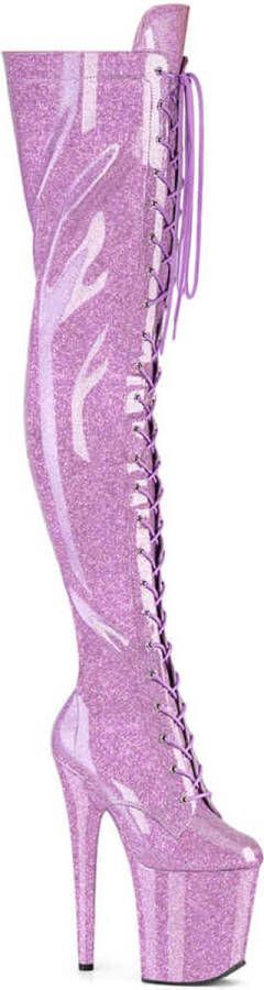 pleaser FLAMINGO-3020GP Plateau Overknee Laarzen 35 Shoes Lila