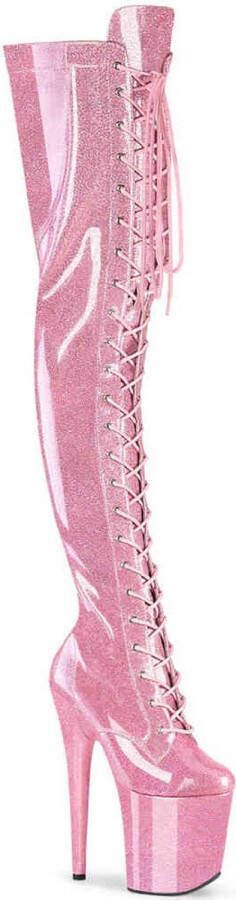 pleaser FLAMINGO-3020GP Plateau Overknee Laarzen 35 Shoes Roze